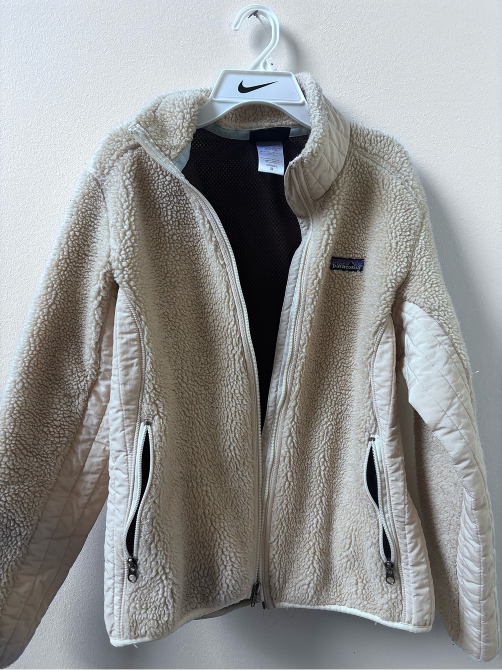 Patagonia Cream Sherpa Teddy Fleece Jacket